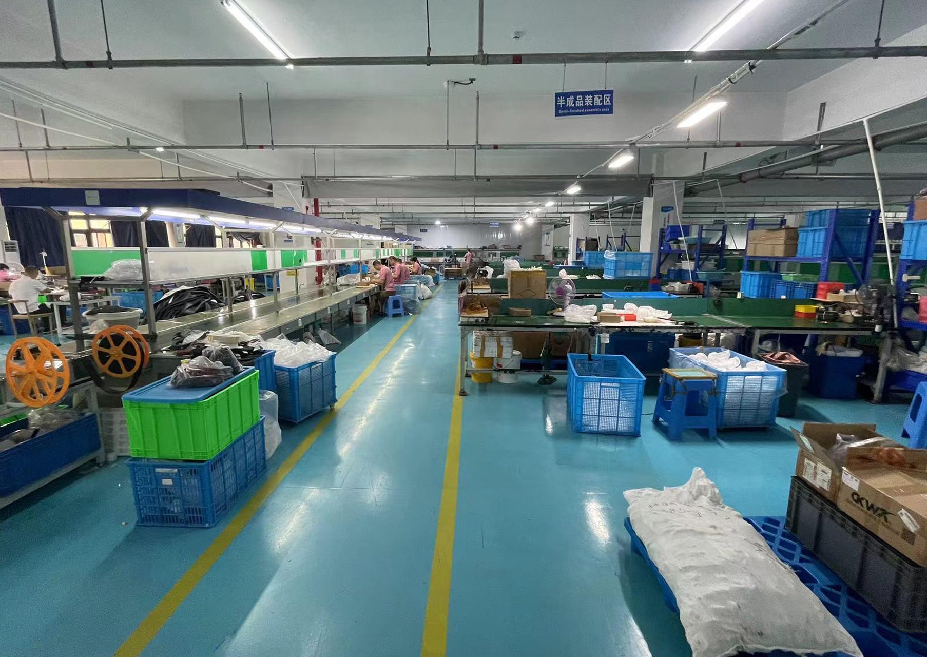 Semi-finished product processing area